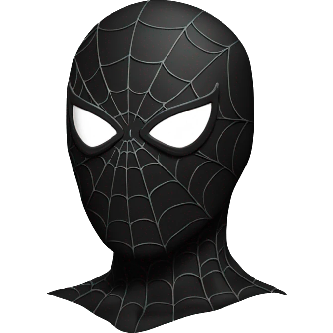 Spiderman black mask emoji