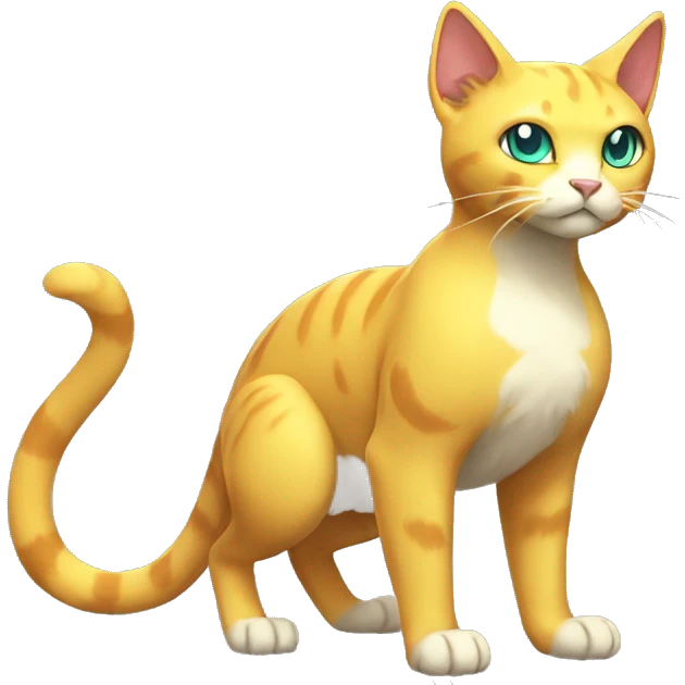 Electric-type Fakémon-Cat full body emoji