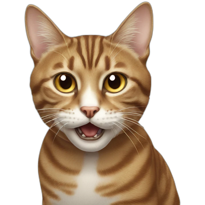 mad tabby cat with white nose emoji