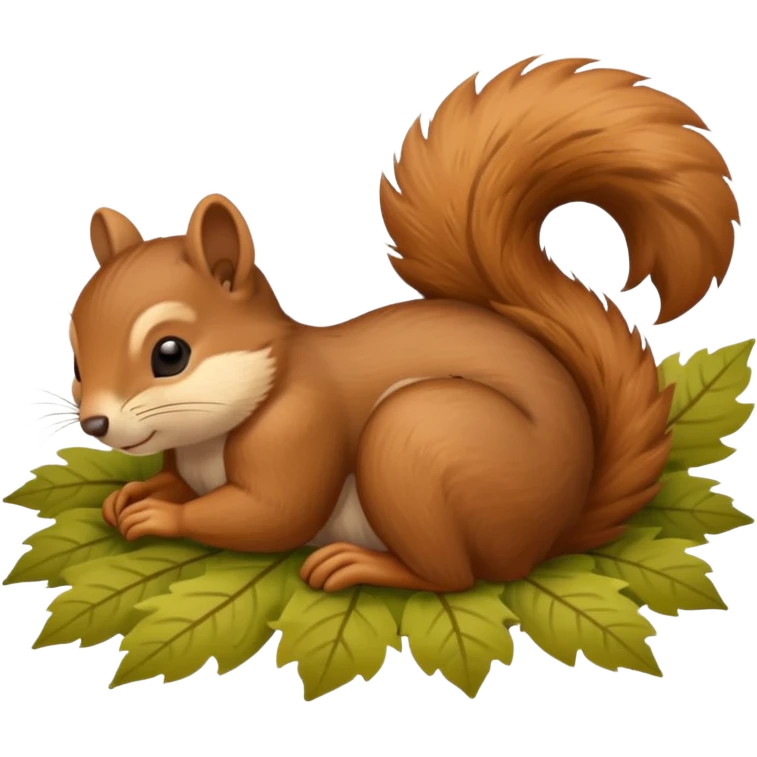Sleeping squirrel emoji