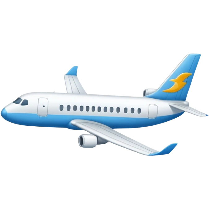 aeroplane hand-drawn side view icon, black background white outline emoji