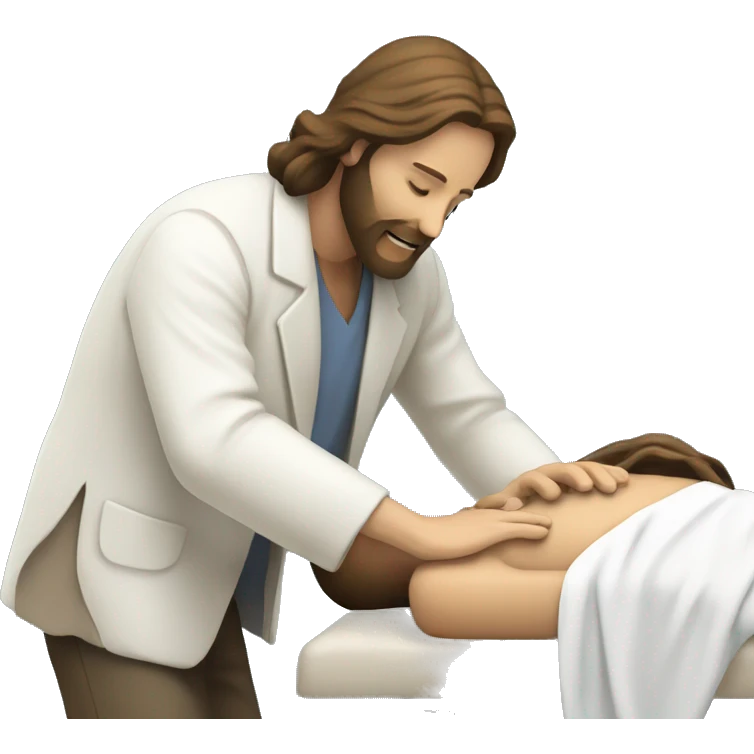 Jesus performing chiropractic adjustment  emoji