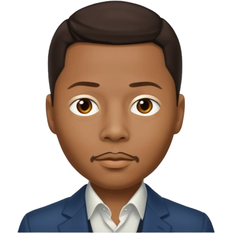 Terrance Howard with dark brown hair emoji