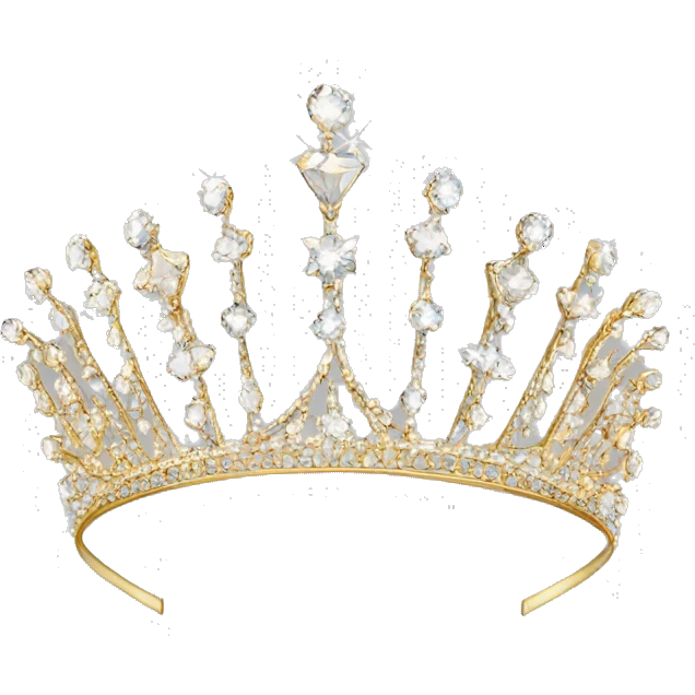 feminine diamond crystal tiara gold dainty sparkle emoji