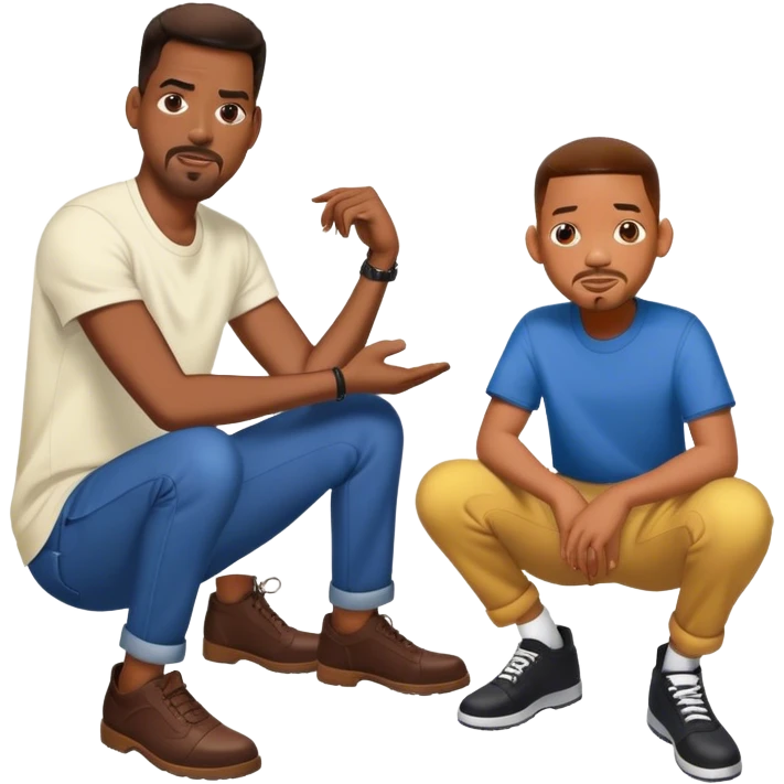 chris rock on his knees in front of will smith  emoji