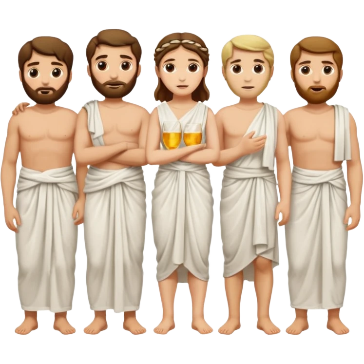 group of ancient greek men and women emoji