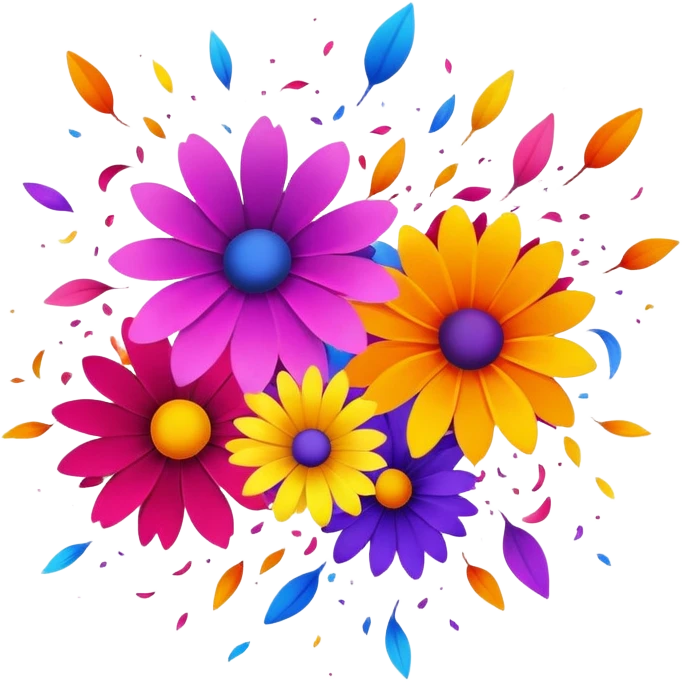 Exploding flowers emoji