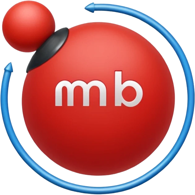 Pull-ball with MB written in the circle in on it emoji