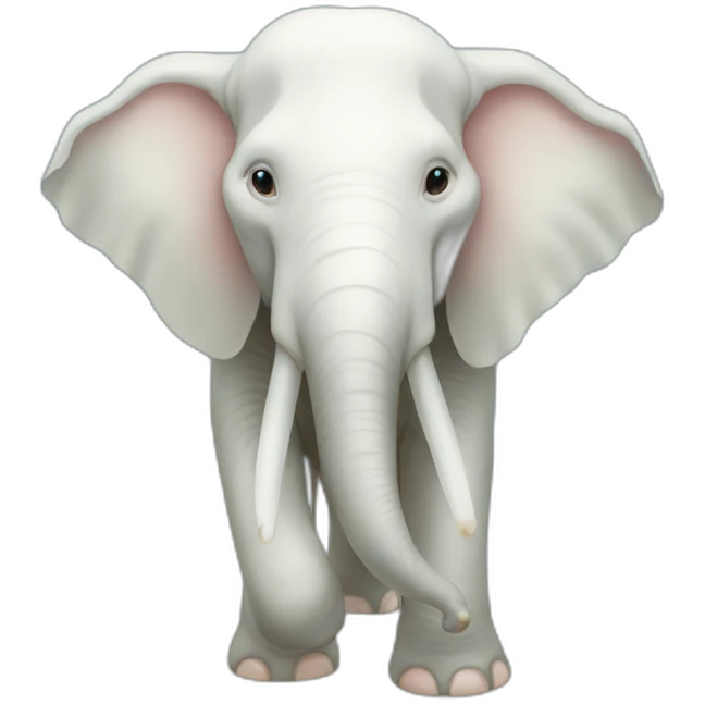 Swimming albino elephant emoji