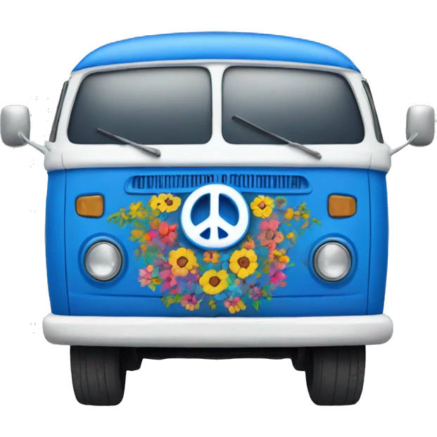 Blue Hippie van emoji