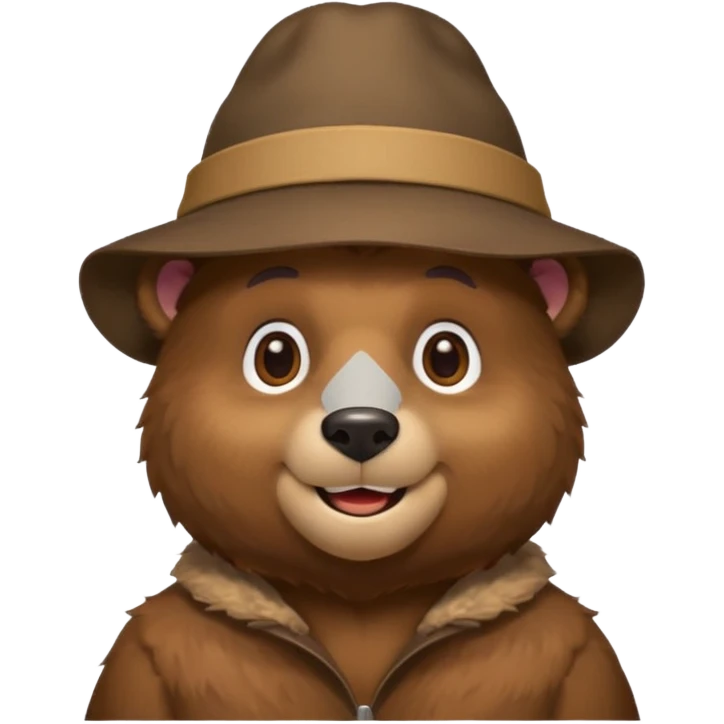 bear with hat emoji