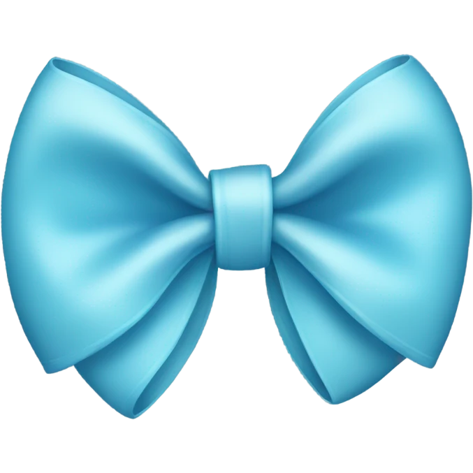 light blue bow  emoji