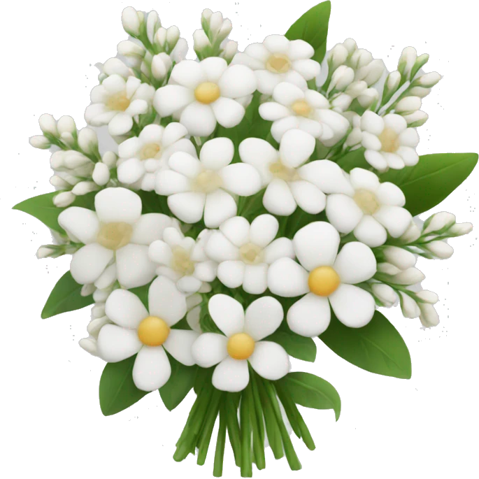 white bouquet of flowers  emoji