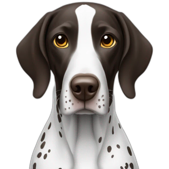German shorthaired pointer black and white emoji