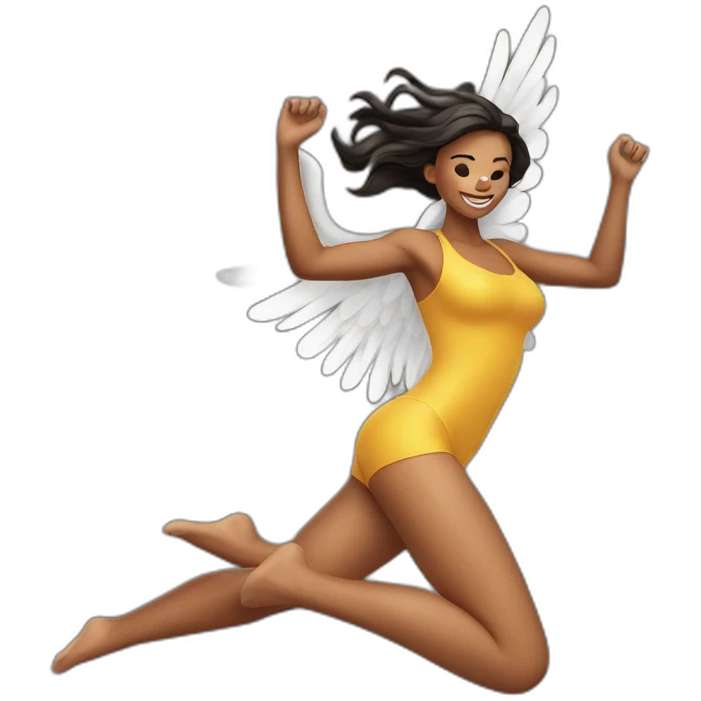 sexy woman flying emoji