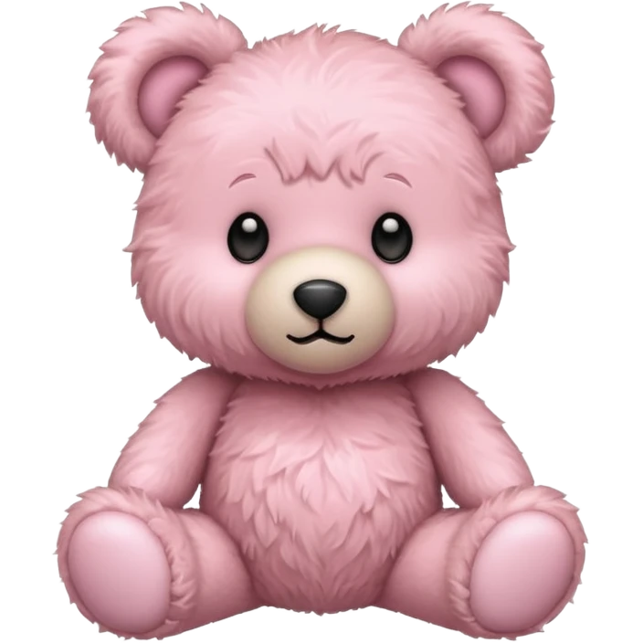 light pink adorable teddy bear emoji