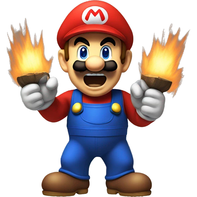 Mario raging  emoji