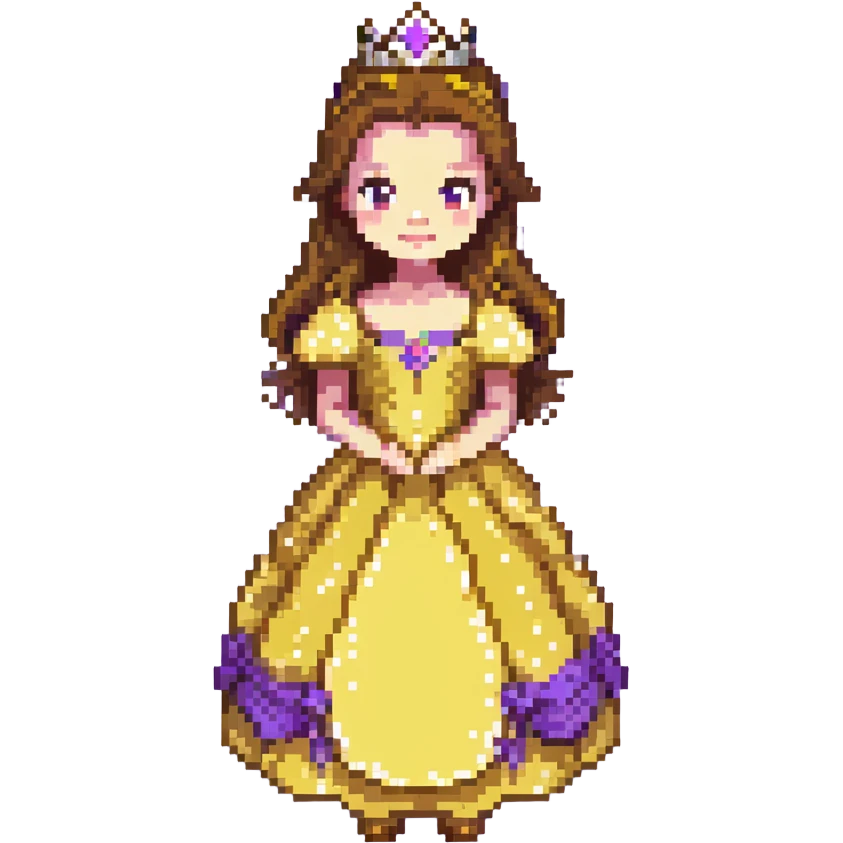 yellow belle princess dress emoji