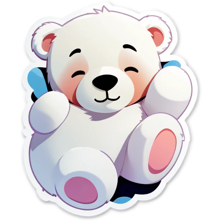 Sleeping white teddy bear  emoji