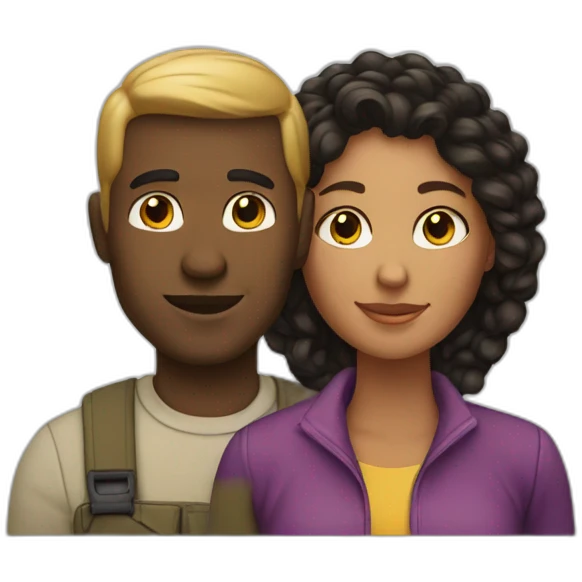 a-Caucasian-man-and-an-African-American-woman emoji