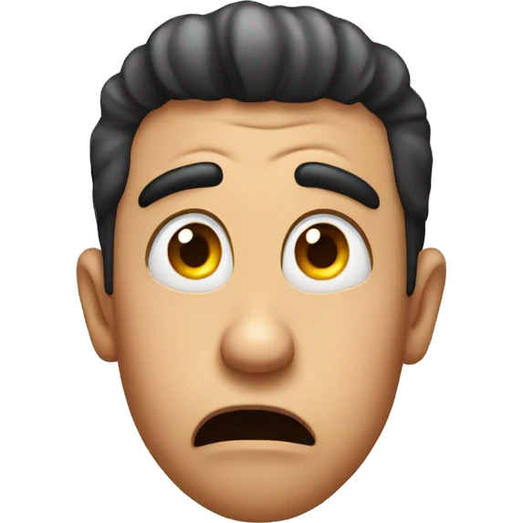 Raised eyebrow with shocked face emoji emoji