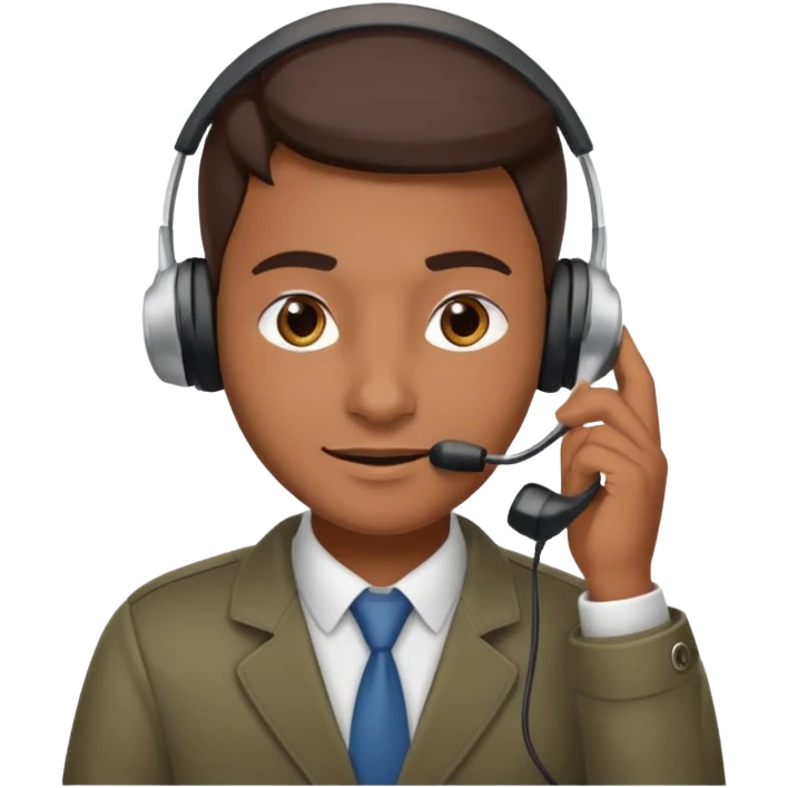 phone scammer in sketchy call center from pakistan with smirk and brown skin emoji