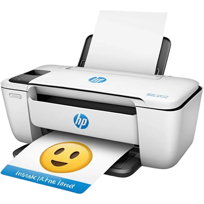 HP DeskJet 4175e printer with an Instant Ink logo, emoji style emoji