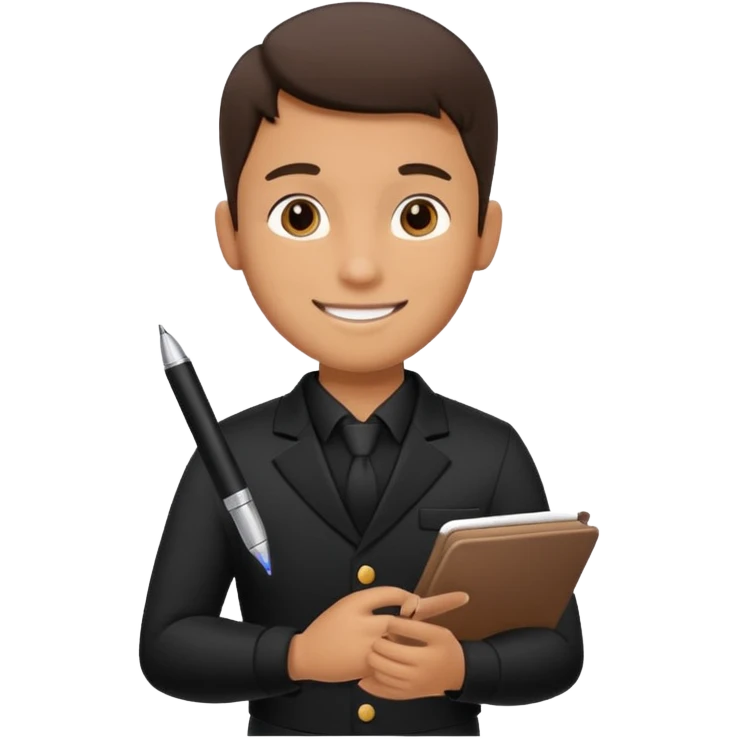 Waiter asking for what you want to eat  emoji