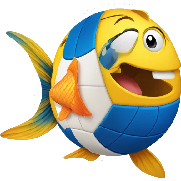 Fish playing volleyball  emoji