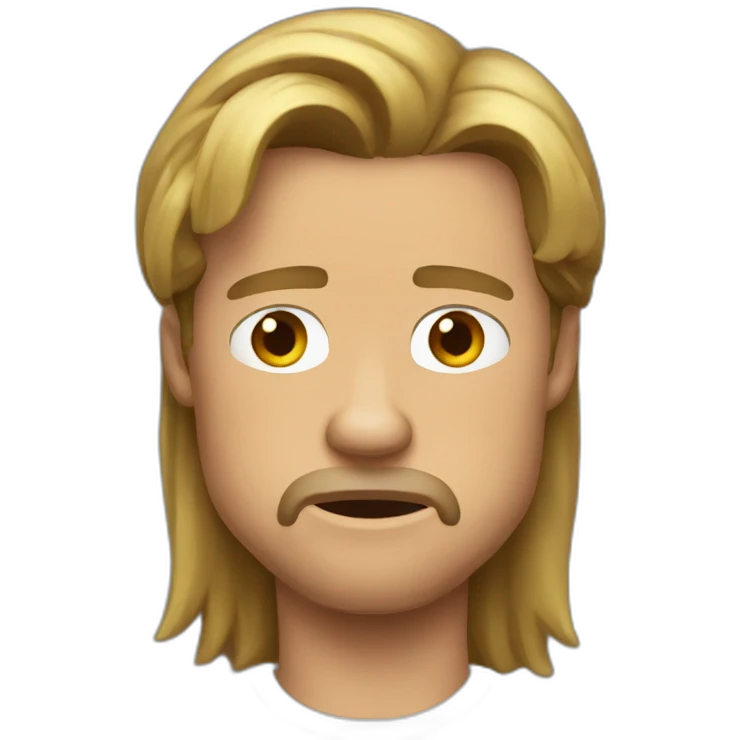Upset Brad pitt emoji