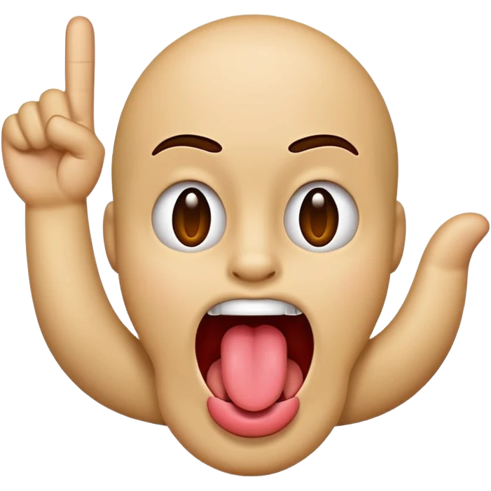 Emoji with tounge out and middle finger up emoji
