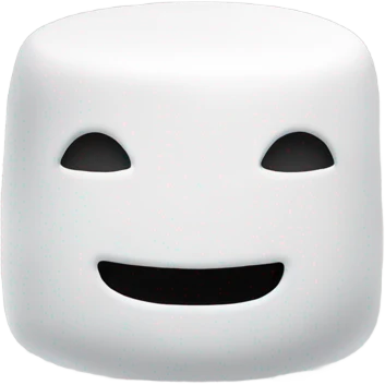 White marshmellow with no face emoji