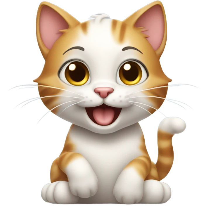 Cute cat sending kisses  emoji