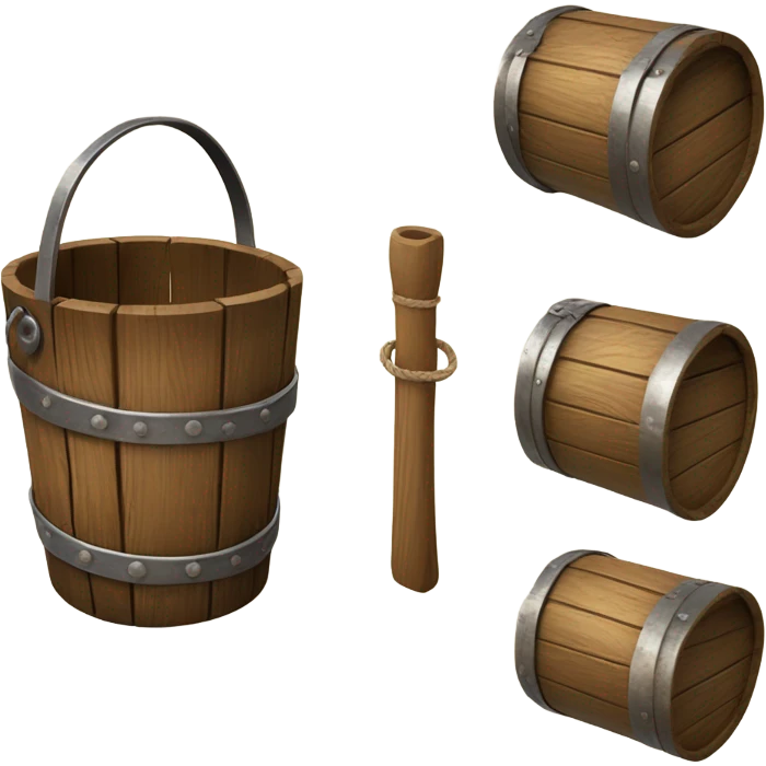 wooden bucket emoji