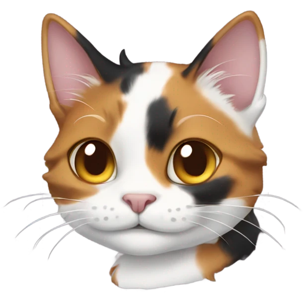 Calico cat smiling  emoji