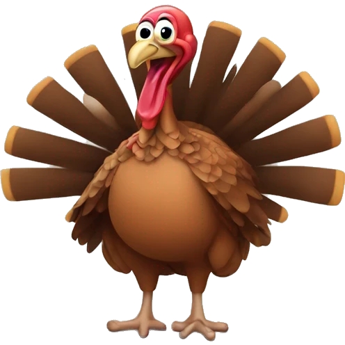 turkey doing a turkey dance emoji
