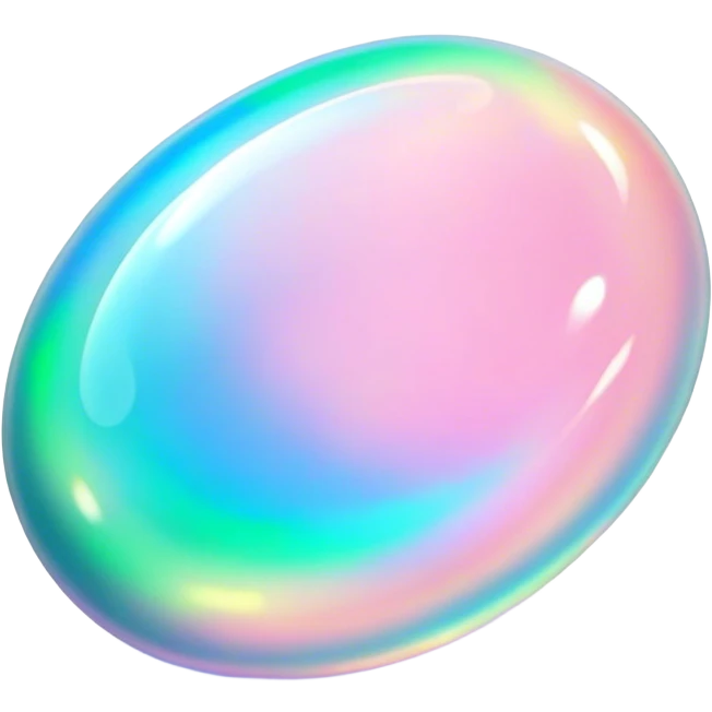 Cinematic Realistic Opal Emoji, Mystical and iridescent, with shifting colors of blue, green, and pink that dance across the smooth, milky surface. The gem’s unique play of light creates a mesmerizing, fluid effect, while a soft, glowing halo surrounds the stone. Soft glowing outline, capturing the essence of magic and mystery in a radiant opal. emoji