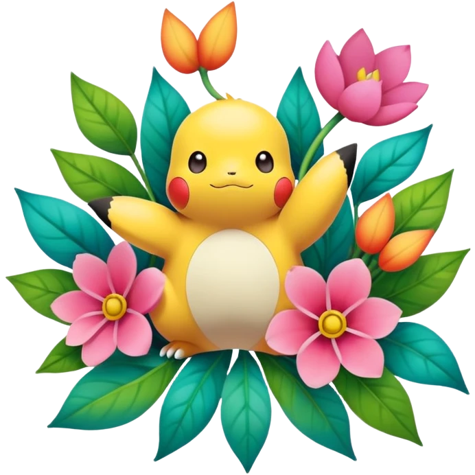 Colorful Floral Fakémon-Pokémon emoji