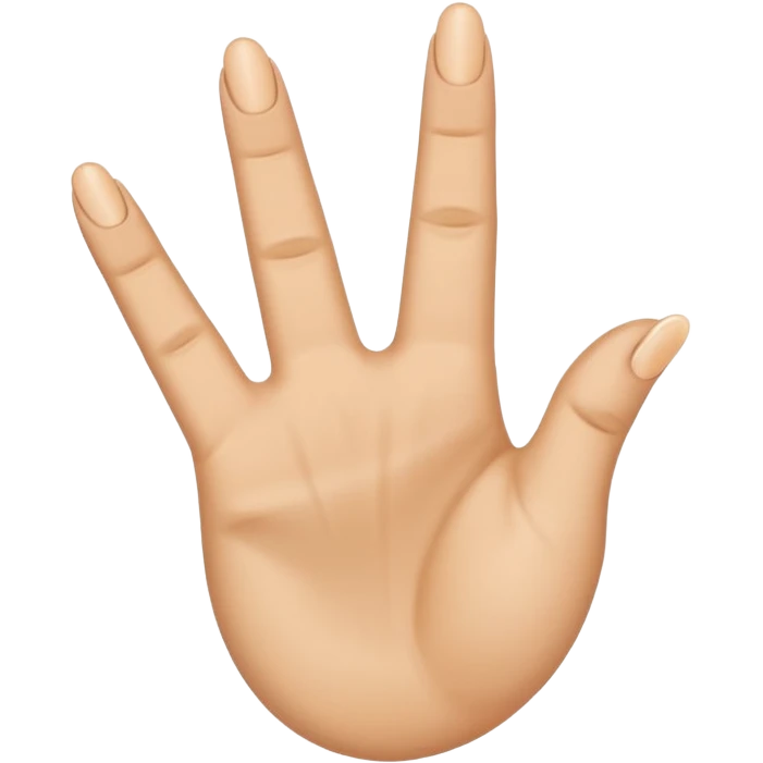 187 Handzeichen Bitte mache mir einen Emoji der mit der linken Hand den Mittelfinger auf den kleinenfinger und den Ringfinger auf den Daumen und der Zeigefinger in die Luft und mit der rechten Hand bitte den Mittelfinger nach unten und den Zeigefinger leicht nach oben emoji