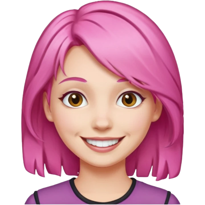 Emoji de mulher com cabelo rosa  emoji
