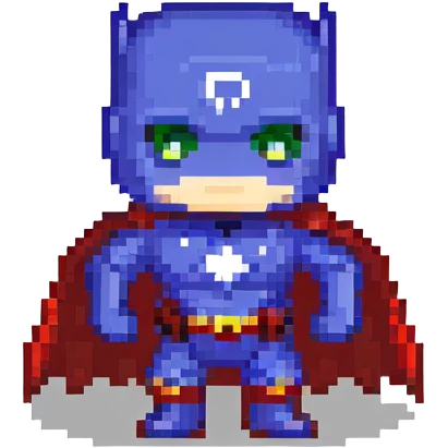 superhero funko pop style pixel art emoji