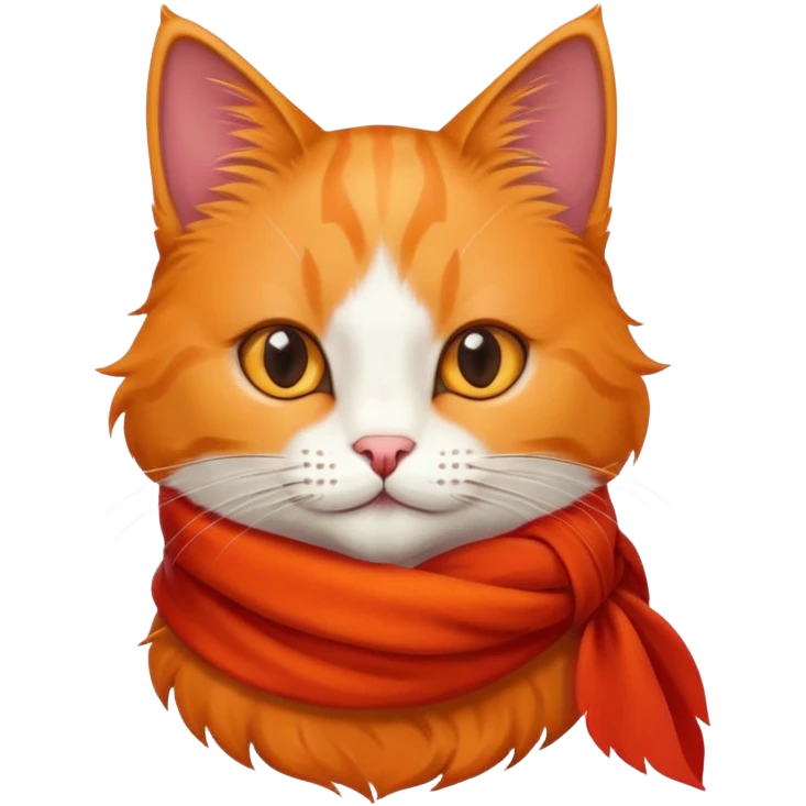 cat in red scarf emoji