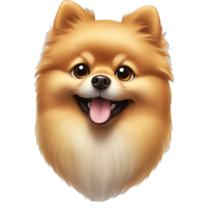 Pomeranian Spitz is smiling emoji