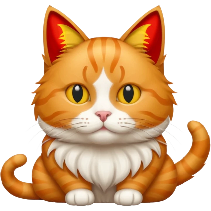 Chinese Flag Covering Cat emoji