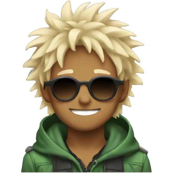 bakugo wearing sunglasses  emoji