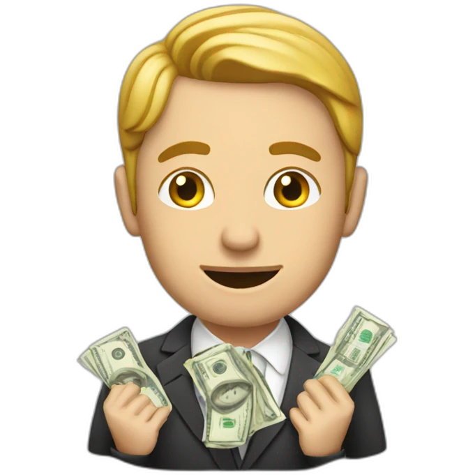 Man with money emoji