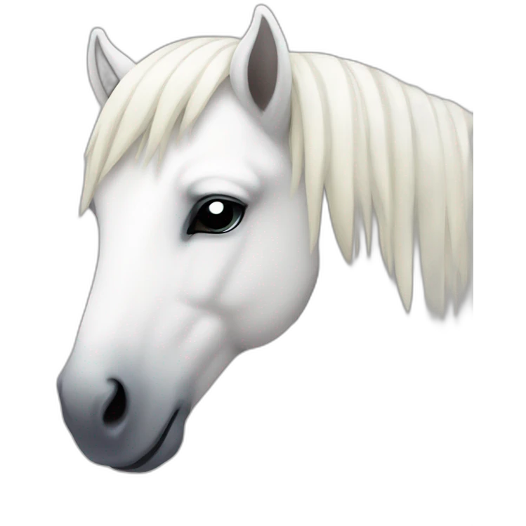 White pony sleep emoji