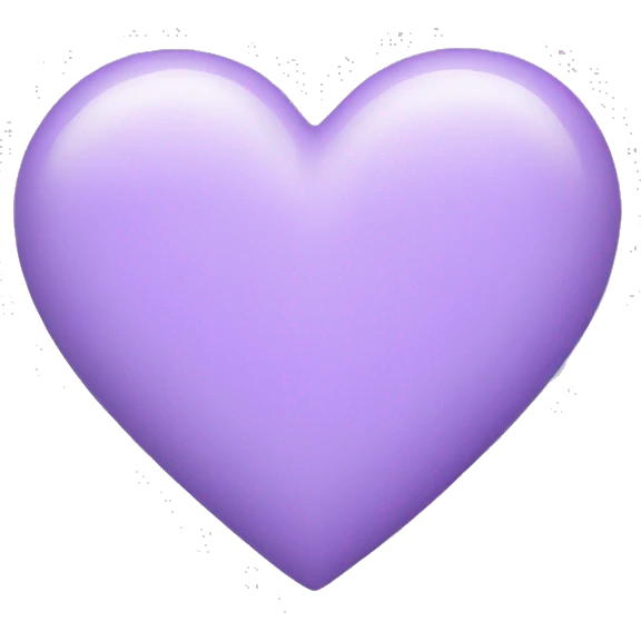 pastel purple ios heart emoji