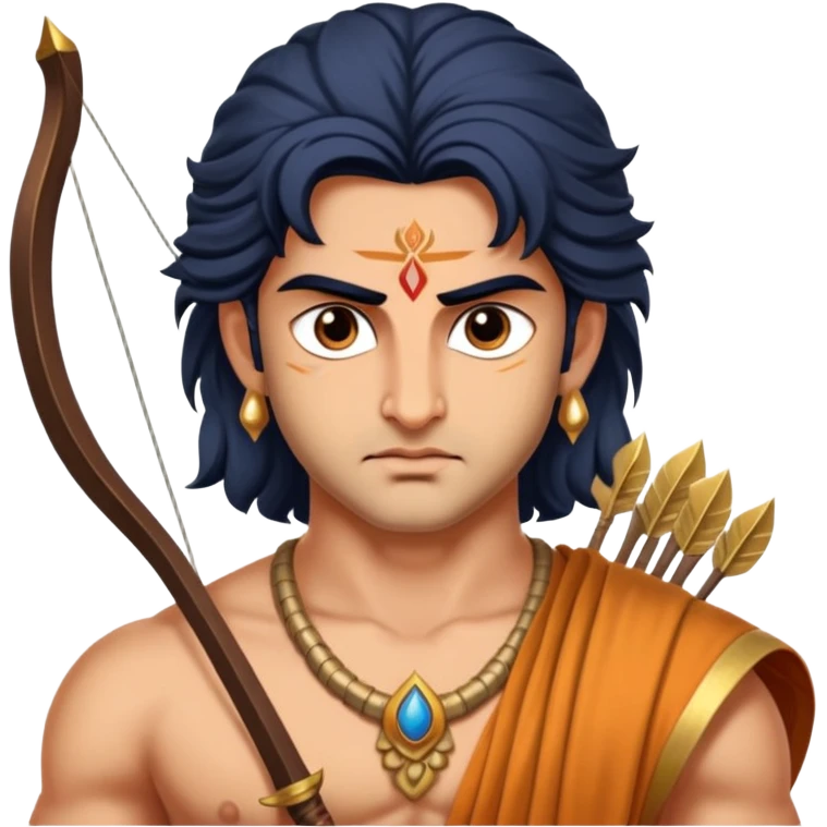 Arjun of Mahabharat with bow  emoji