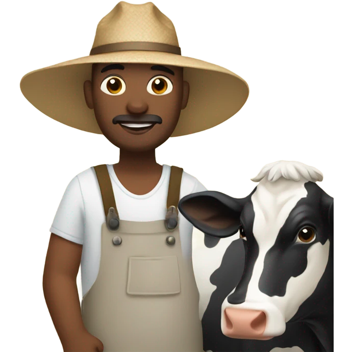 Farmer with a cow emoji